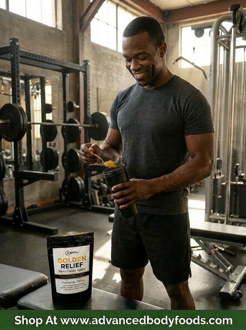Athlete using Golden Relief at the gym