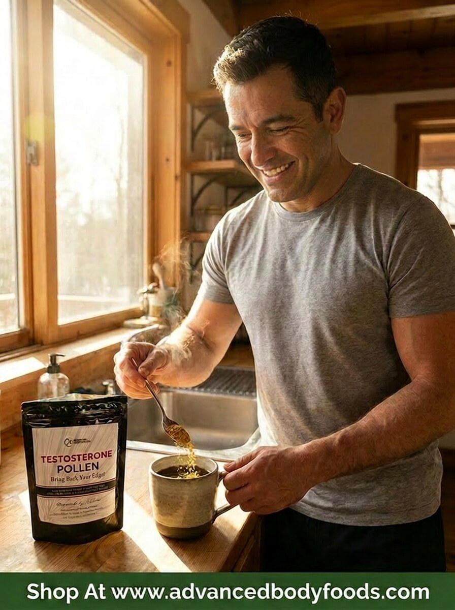 Testosterone Pollen scooped into morning coffee
