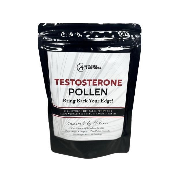 Testosterone Pollen 4 oz pouch — fast-absorbing pine pollen superfood powder