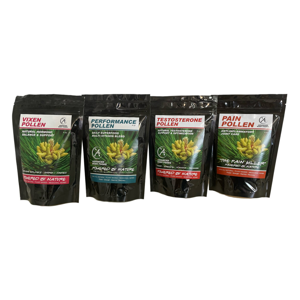 Advanced Body Foods Superfood Supplement Blends Featuring Pine Pollen